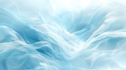 Fototapeta premium Dreamy abstract background with flowing blue and white waves, evoking a soft and ethereal atmosphere in a unique artistic design.