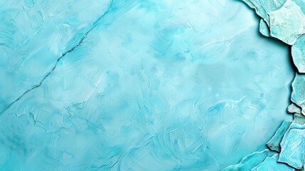 Obraz premium Turquoise abstract background with textured surface and cracked edges, perfect for artistic or design projects.
