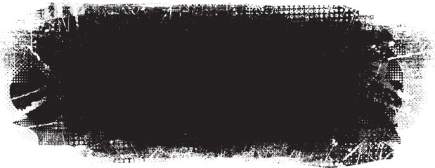 Glitch distorted grange shape . Noise grungy logo . Trendy defect error shapes . Glitched frame .Grunge textured . Distressed effect .Vector shapes