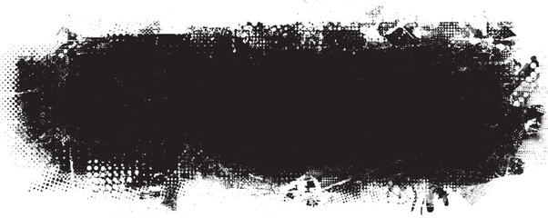 Glitch distorted grange shape . Noise grungy logo . Trendy defect error shapes . Glitched frame .Grunge textured . Distressed effect .Vector shapes