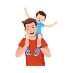 Heartwarming Father’s Day Illustration: Celebrating the Bond between Father and Child
