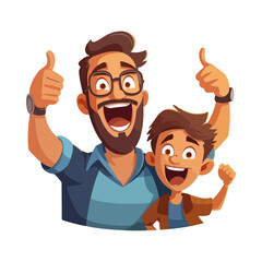 Heartwarming Father’s Day Illustration: Celebrating the Bond between Father and Child
