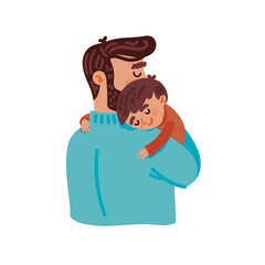 Heartwarming Father’s Day Illustration: Celebrating the Bond between Father and Child