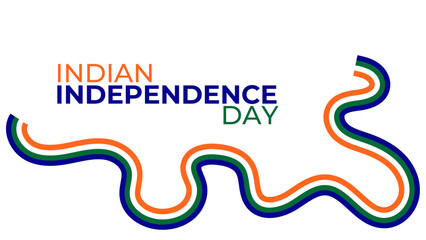 vector illustration of 15th August india Happy Independence Day. India 77th independence anniversary logotype. Holiday concept. Template with background, banner, poster and card