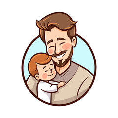 Heartwarming Father’s Day Illustration: Celebrating the Bond between Father and Child