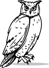 Owls Silhouette, Owls Vector Silhouette, Owls cartoon Silhouette, Owls illustration, Owls icon Silhouette, Owls Silhouette illustration