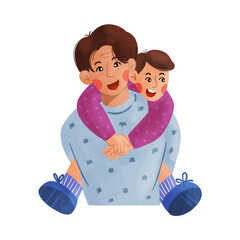 Heartwarming Father’s Day Illustration: Celebrating the Bond between Father and Child