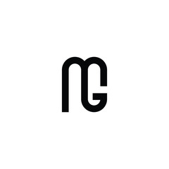 simple logo letter MG design concept