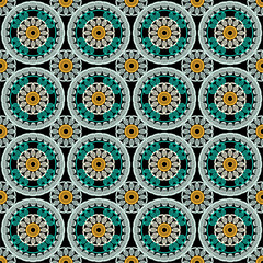 Pattern with crochet granny square wallpaper handmade decorative art design print 