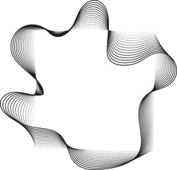 Square line gradient blend with liquid shape, digital, voice, equalizer
