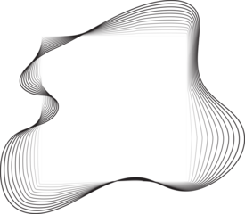 Square line gradient blend with liquid shape, digital, voice, equalizer