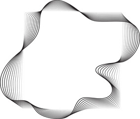 Square line gradient blend with liquid shape, digital, voice, equalizer
