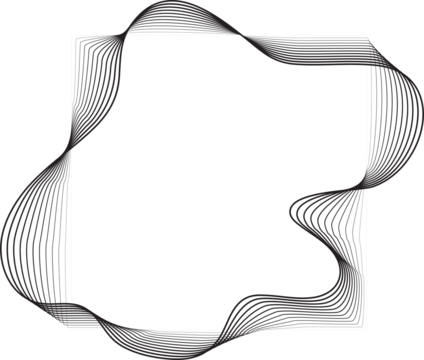 Square line gradient blend with liquid shape, digital, voice, equalizer