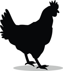 Roosters Silhouette, Roosters Vector Silhouette, Roosters cartoon Silhouette, Roosters illustration, Roosters icon Silhouette, Roosters Silhouette illustration