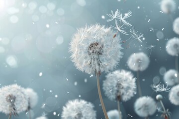 Obraz premium Dandelion Wishes in the Wind