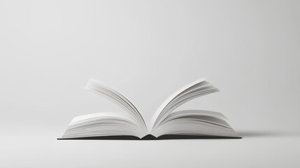Obraz premium open book on white background,
