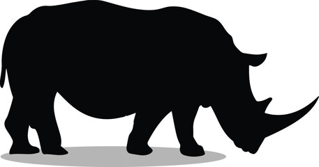 Rhinos Silhouette, Rhinos Vector Silhouette, Rhinos cartoon Silhouette, Rhinos illustration, Rhinos icon Silhouette, Rhinos Silhouette illustration