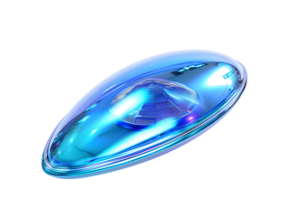 Unidentified Flying Object (UFO), Unidentified Aerial Phenomena (UAP), inform teardrop. Strange object may come from outer space or contain unexpected technology