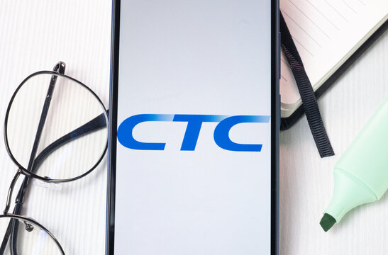 New York, USA - 1 August 2024: Itochu Techno-Solutions CTC Logo on Phone Screen, Company Icon on Display