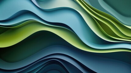 Abstract green blue wave flowing express the energetic signal. Seamless texture of vividness curve swirling convey sense of harmony and wonderful scene perfect for effect and graphic design. AIG51.