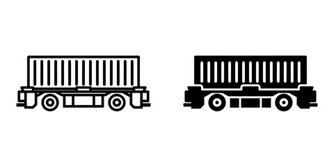 ofvs693 OutlineFilledVectorSign ofvs - container automated guided vehicle vector icon . agv . isolated transparent . outline and filled version . AI 10 / EPS / PNG . g12039