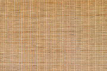 Wallpaper, bamboo and texture with wooden blinds for shade, cover or pattern of abstract wall, design or color background. 
