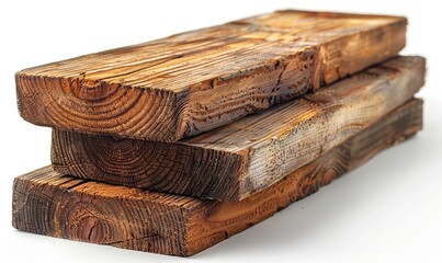 Fototapeta premium isolated 2x4 wood boards isolated on transparent or white background.