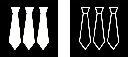 Three Ties Vector Icon