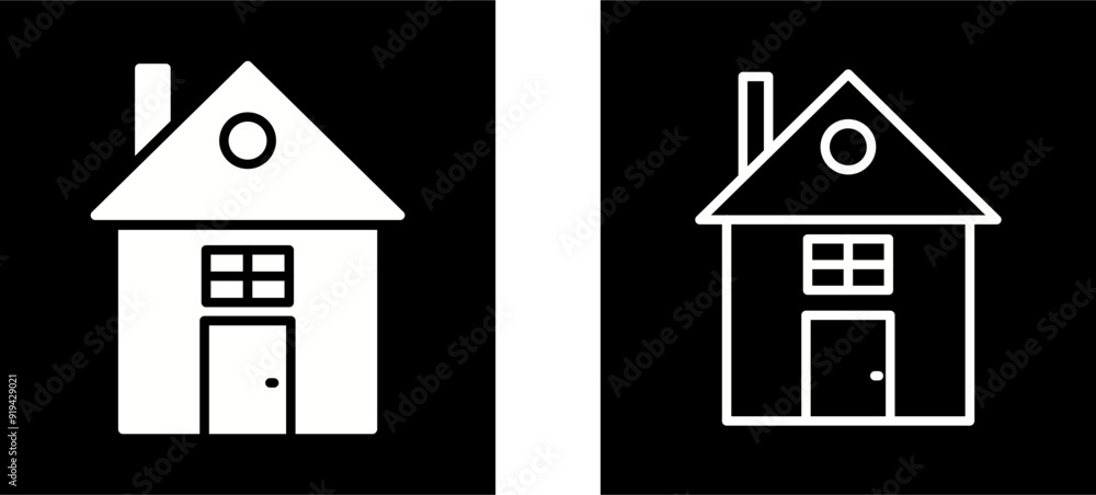 Poster house vector icon