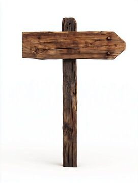 Cartello di legno per indicazione con spazio per messaggio.