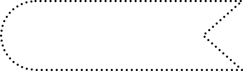 Set of square dot line shapes. Design elements