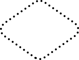 Fototapeta premium Set of square dot line shapes. Design elements