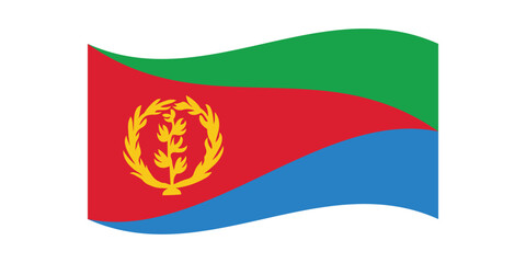 Flag of Eritrea. Eritrean national symbol in official colors. Template icon. Abstract vector background