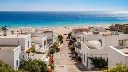 Mediterranean seaside coastal town