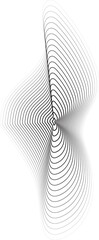 Circle dynamic line halftone fluid shape for tech, icon, symbol