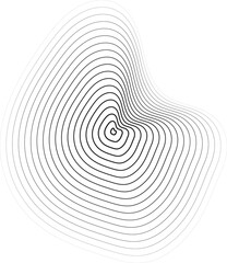 Circle dynamic line halftone fluid shape for tech, icon, symbol