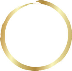 Golden brush circles. Elements for design