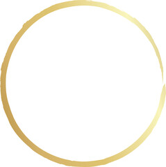 Golden brush circles. Elements for design