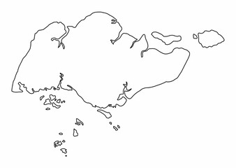Singapore outline map