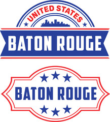 Barton Rouge Louisiana Vector Set
