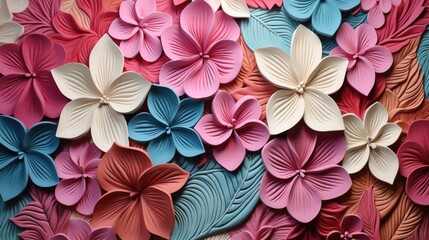 Background modern of abstract art nature pattern. Boho foliage botanical tropical leaves and floral pattern design for wall art, social media posts, and stories.  