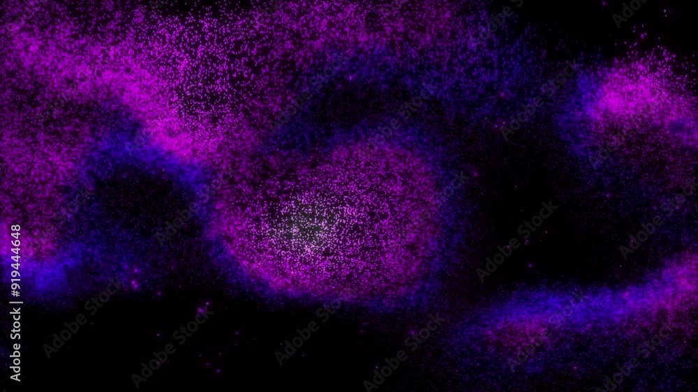 Wall mural purple hairy particle tentacles 4k loop features purple hued particles swirling and dancing and inte
