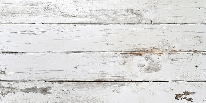 Weathered white wooden planks background. Shabby chic distressed wood texture. Image for backdrop, banner with copy space and wallpaper.