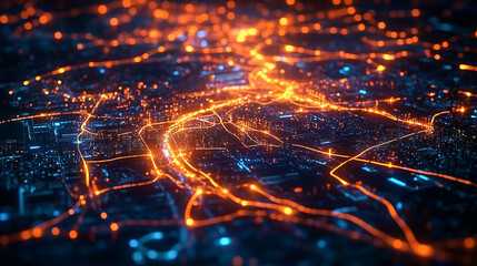 background with glowing lights