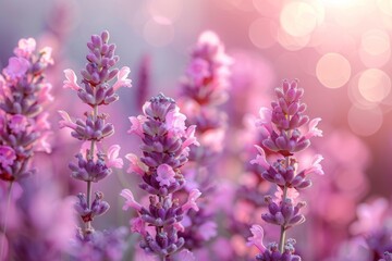 Obraz premium Vibrant Pink Lavender Field