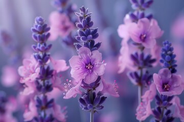 Obraz premium Purple Lavender Fields, Fragrant Flower Bouquet