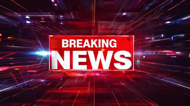 Breaking News Intro: Dynamic Red and Black Graphics
