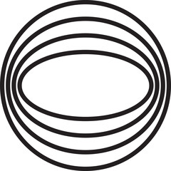 Obraz premium Oval line with blending circle shape, template, logo, frame