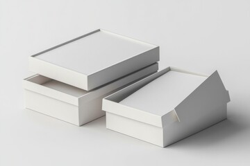 Paper Box Mockup A4 on isolated background created with Generative AI