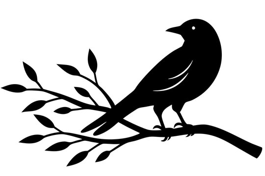 recommend clip art: bird silhouette illustration on white background.